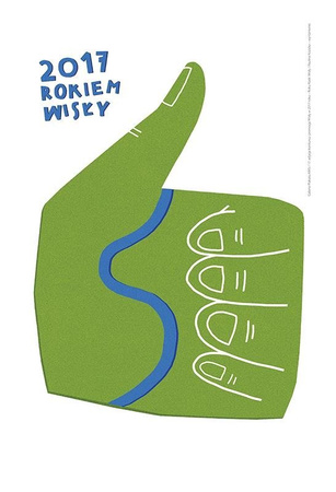 Plakat Pauliny Kozickiej - wyróżnienie w konkursie "Myślę o Wiśle" 66,6 x 100 cm